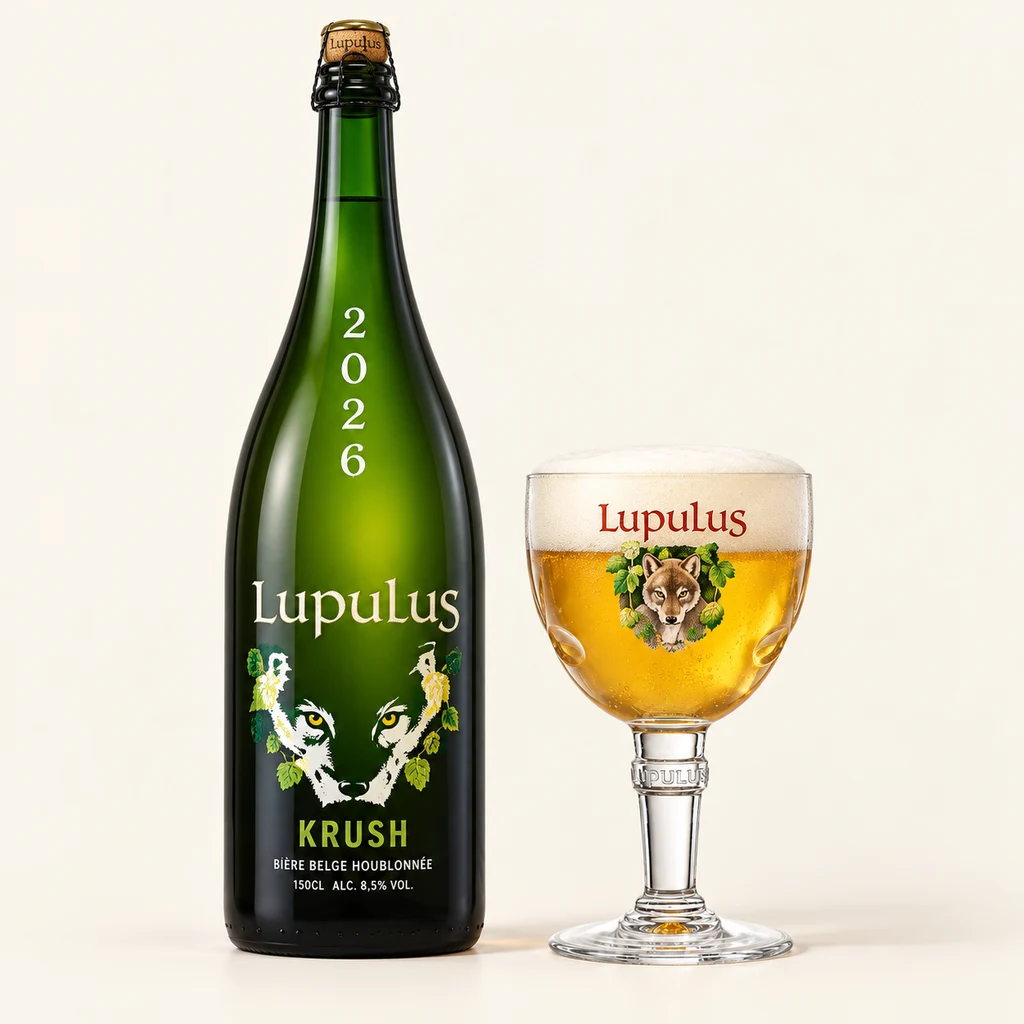 Bottle and glass Lupulus Krush 2026