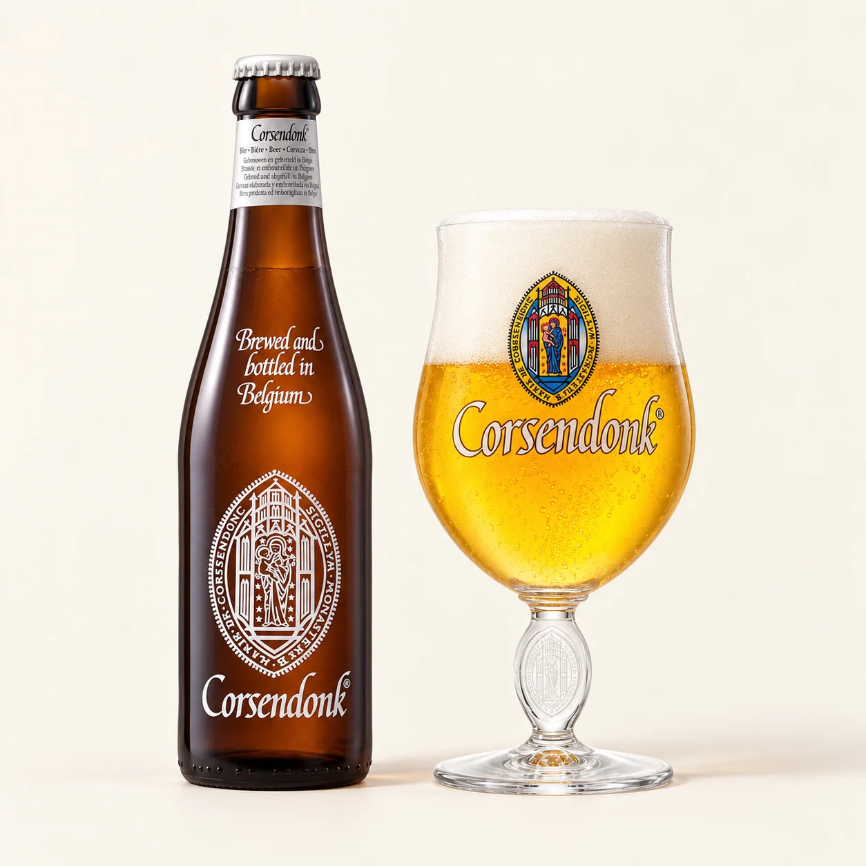 Bouteille et verre Corsendonk Agnus