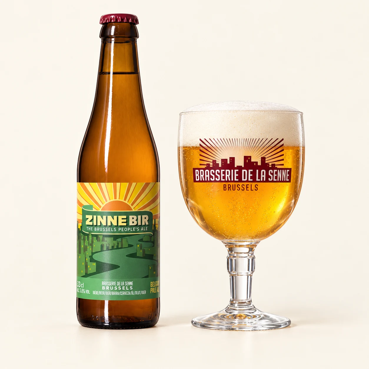 Bottle and glass Zinnebir