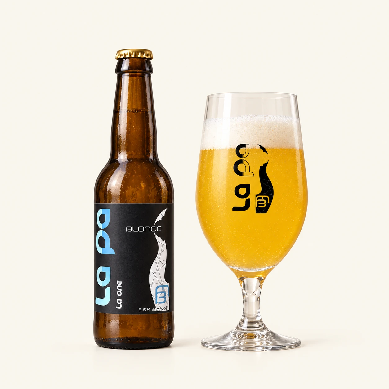 Bouteille et verre La Pa La One