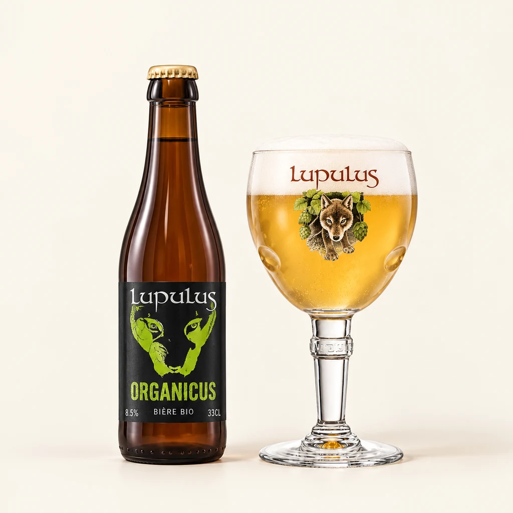 Bouteille et verre Lupulus Organicus